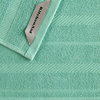 KitchenAid Albany Dishcloth 8 Pack Set, Aqua Sky/White - Image 3