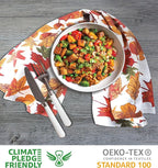 Urban Villa Kitchen Towels Harvest Leaves Print Dish Towels Set of 6 20" X30” - Image 2