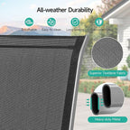 Patio Chairs Set of 4, Easily Set Up Stackable Outdoor Dining Chairs with High Back and Wide Seat, All Weather Breathable Outdoor Chairs Set of 4 with Metal Frame for Backyard Deck Pool, Black - Image 7