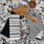 Black White Kitchen Hand Dish Towels: Oversized 28" x 16", 100% Cotton Cloth - Image 6