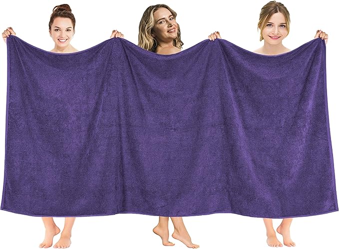 American Soft Linen 100% Cotton 600 GSM Turkish 40x80 Oversized Bath Towel Sheet by AmericanSoftLinen
