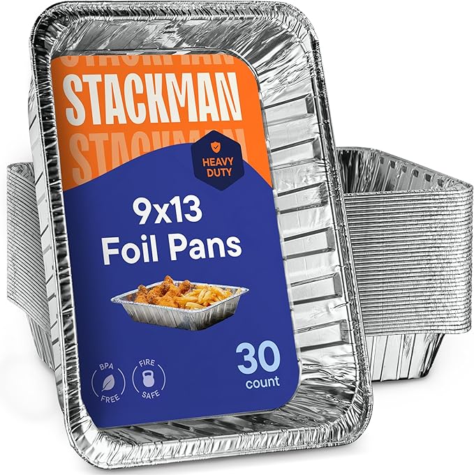 Aluminum Pans 9x13 Disposable Aluminum Foil Pans Large Baking Pan Trays by StackMan