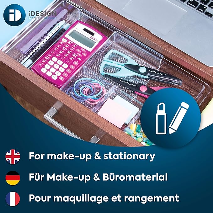 iDesign Expandable Vanity Drawer Organizer, The Clarity Collection – 11.25” to - Image 4