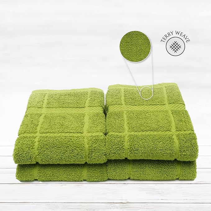 100% Cotton Terry Dish Towels, 4 Pack Plain, 16 x26 Inches, Super Soft and - Image 3