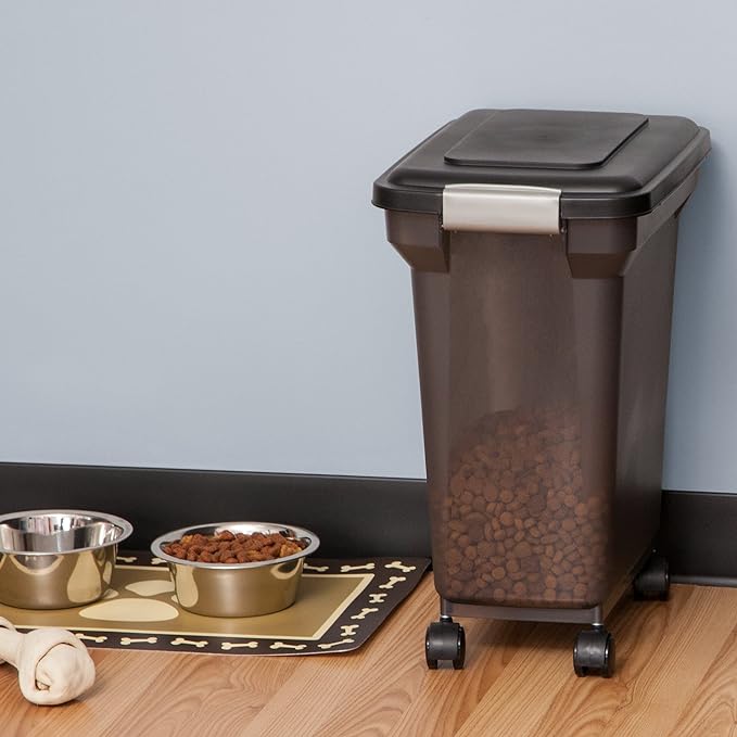 IRIS USA Airtight Dog Food Storage Container, WeatherPro, Removable Wheels - Image 5