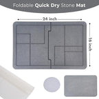 Large Stone Dish Drying Mat for Kitchen Counter, Detachable Water Absorbing - Image 2