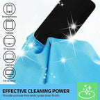 HOMERHYME Microfiber Glass Cleaning Cloth, 12 Pack Window Glass Cleaning Rags - Image 4