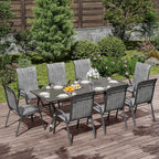 UDPATIO Patio Chairs Set of 8, Stackable Outdoor Dining Chairs with High Back, Breathable Textilene Fabric Outdoor Chair All Weather, 350LBS Capacity for Garden, Backyard (Dark Grey) - Image 2