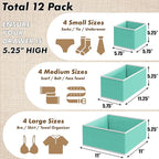 SIMPLE HOUSEWARE Foldable Drawer Organizer - Image 2