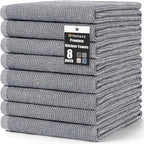 Homaxy Premium Kitchen Towels, Large Cotton Kitchen Hand Towels, Flat and Terry by Homaxy