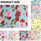 8 Pack Microfiber Cleaning Cloths Multicolor Flower Glasses Cleaning Cloth - Image 2