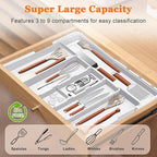 Large Utensil Drawer Organizer Expandable Silverware Organizer - Image 2