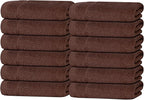 Tens Towels Pack of 12 Washcloths, 12 x 12 Inches, Lighter Weight, Quick to Dry by TensTowels