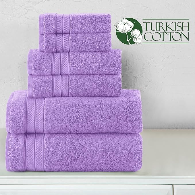 Elegant Comfort Luxury 6-Piece Towel Set, Premium Soft 100% Turkish Cotton - Image 5