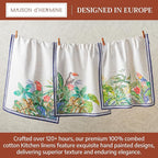 Maison d' Hermine Kitchen Towel 100% Combed Cotton Premium Set of 3 Soft - Image 3