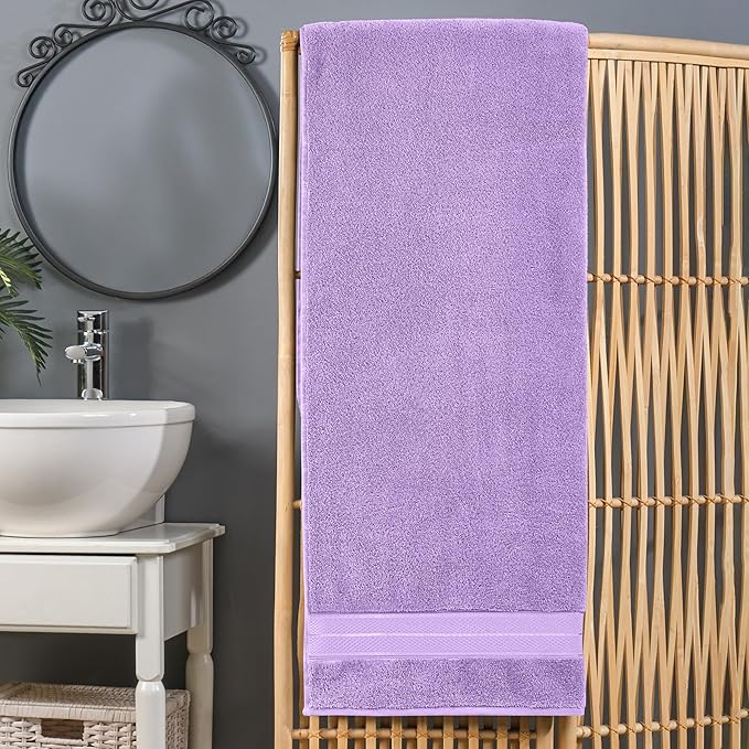 Elegant Comfort Three Line Popcorn Extra Large Luxury Bath Towel - Image 2