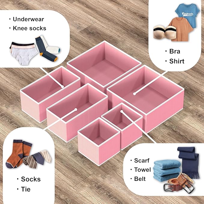 SIMPLE HOUSEWARE Foldable Drawer Organizer - Image 4