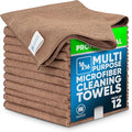 MW Pro Microfiber Cleaning Cloth | Tan | 12 Pack | 16” x 16” | All Purpose by MicrofiberWholesale