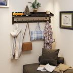 AMBIRD 35 inch Wall Hooks with Shelf, Coat Rack Wall Mount, Large Coat Hanger - Image 2