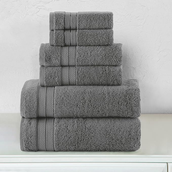 Elegant Comfort Luxury 6-Piece Towel Set, Premium Soft 100% Turkish Cotton - Image 2