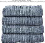 SKL Home CloudSoft Cotton Luxury 4 Pc Bath Towel Set, Smoke Blue - Image 6
