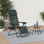 Best Choice Products Set of 2 Adjustable Steel Mesh Zero Gravity Lounge Chair Recliners w/Pillows and Cup Holder Trays - Forest Green - Image 2