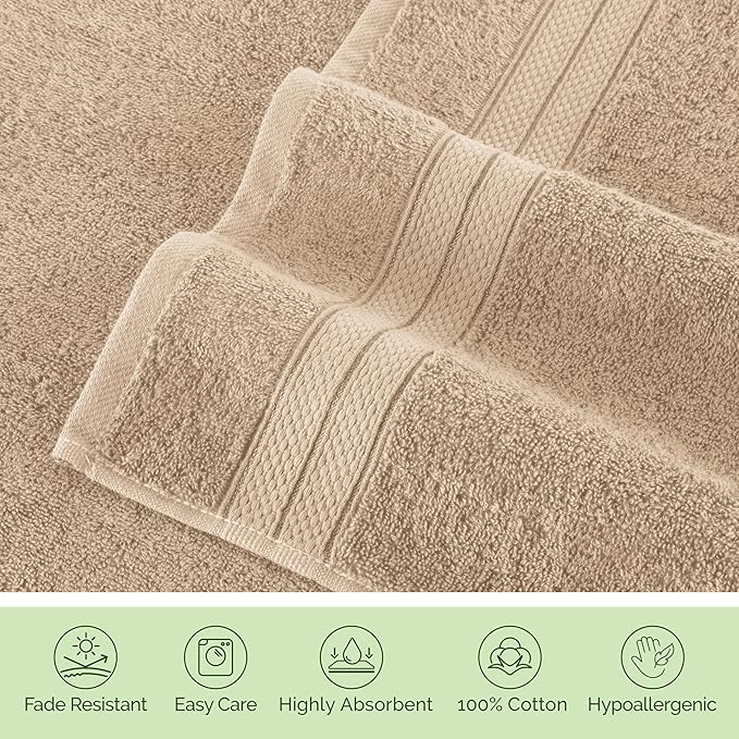 Elegant Comfort Luxury 6-Piece Towel Set, Premium Soft 100% Turkish Cotton - Image 8