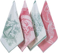 sea me at home Christmas Tea Towel Set of 4-100% Cotton Jacquard Kitchen Towels by seameathome