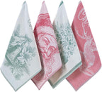 sea me at home Christmas Tea Towel Set of 4-100% Cotton Jacquard Kitchen Towels by seameathome