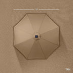 Best Choice Products 10ft Offset Cantilever Hanging Market Patio Umbrella, Smooth 360° Rotation, 8 Sturdy Ribs, Easy Adjustment - Tan - Image 8