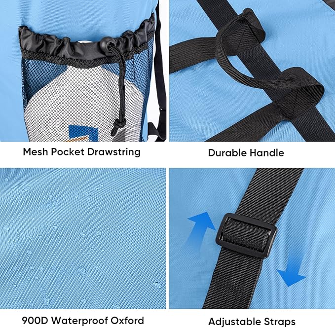 BALEINE 150L Laundry Bag Backpack, 900D Oxford Fabric Large Travel Laundry Bags - Image 5