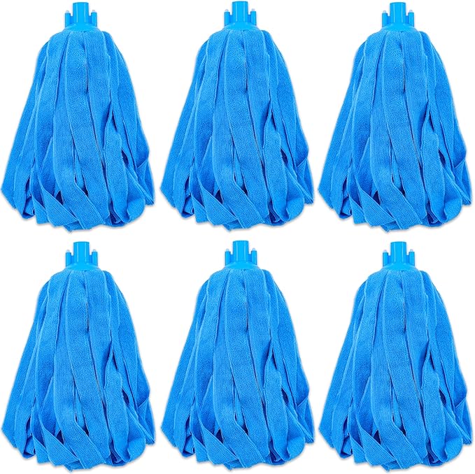Microfiber Cloth String Mop Head Refill, Loop End Screw On Mop Head Compatible by EaseYourDay
