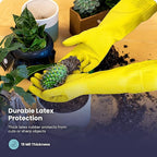 FMP Brands 3/6/12/60 Pairs 15 Inch Extra Long Rubber Dishwashing Gloves - Image 5