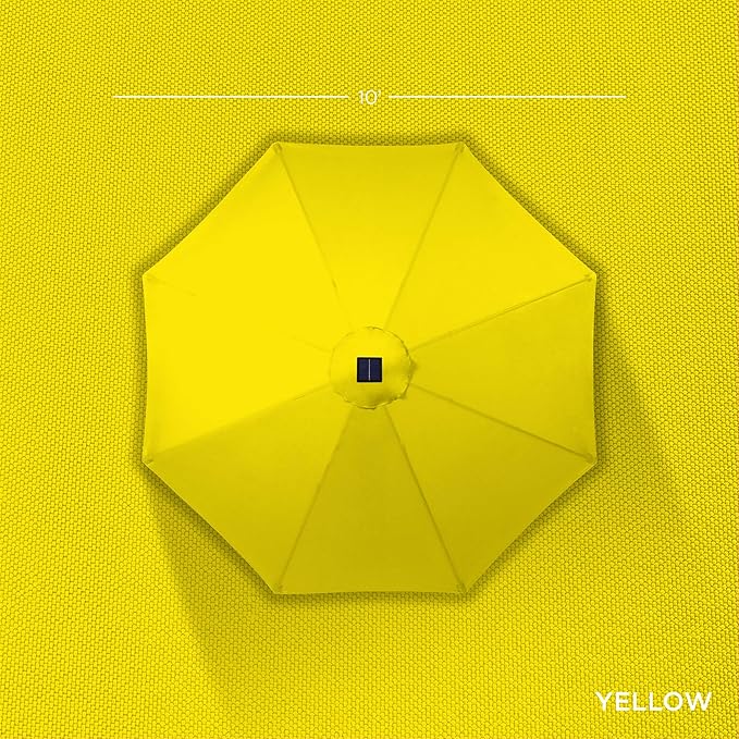 Best Choice Products 10ft Solar Polyester LED Lighted Patio Umbrella w/Tilt Adjustment and UV-Resistant Fabric - Image 4
