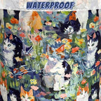 Watercolor Cats Laundry Hamper Foldable Oxford Cloth Cute Animal Cat Laundry - Image 4