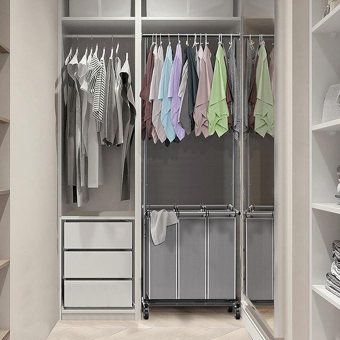 Simple Houseware 3 Bags Laundry Sorter - Image 6