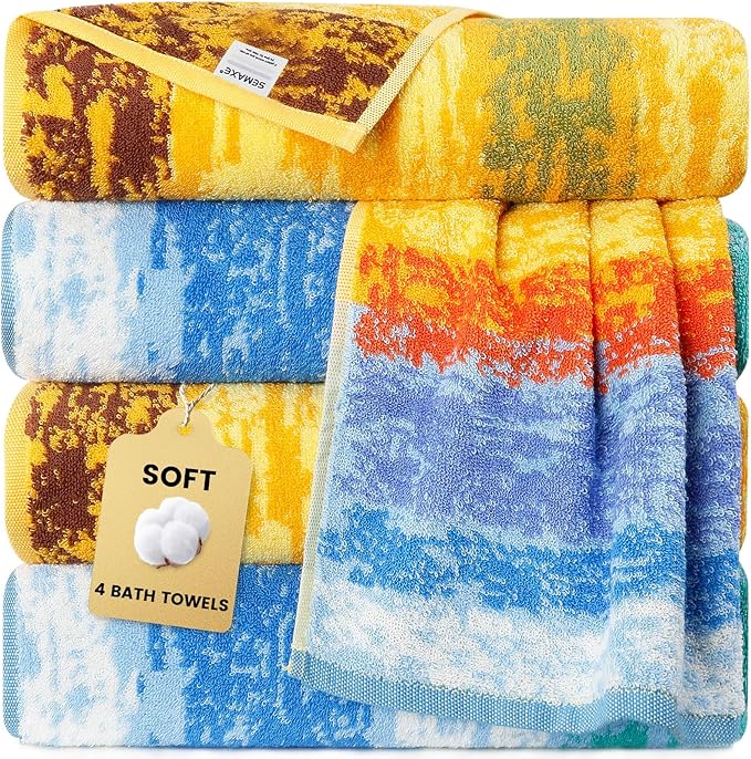 SEMAXE 4-Pack Luxury Bath Towels by SEMAXE
