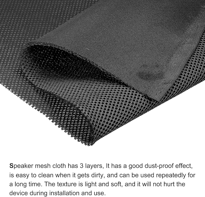 MECCANIXITY Speaker Grill Cloth 20 x 63 Inch Stereo Mesh Fabric Protective - Image 3