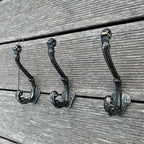 4 Pack Cast Iron Wall Hooks Antique Vintage Rustic Farmhouse Coat Hooks - Image 5