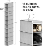 Simple Houseware 10 Shelves Hanging Shoes Organizer Holder - Image 2