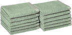 Amazon basics cotton washcloths, Lightweight quick-dry, seafoam green by AmazonBasics