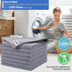 HOMERHYME Microfiber Cleaning Cloth, Premium 8 Pack Cleaning Towels, Lint-Free - Image 6