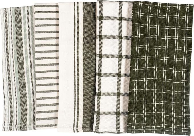 KAF Home Assorted Flat Kitchen Towels | 100% Cotton - Image 2