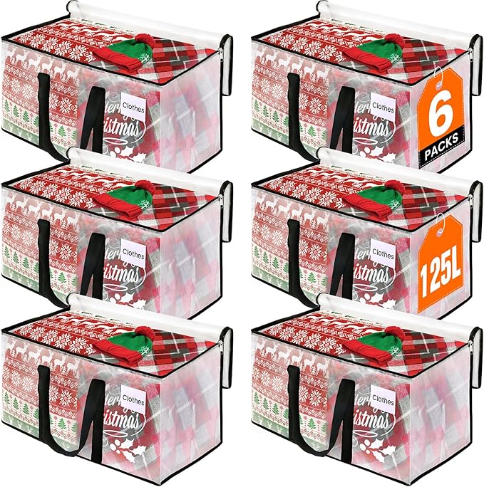 Clear Heavy Duty Extra Large Moving Bags, Reinforced Handle and Double Zipper by RoomHacks