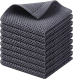 Kitinjoy 100% Cotton Kitchen Dish Cloths, 8 Pack Waffle Weave Ultra Soft by Kitinjoy