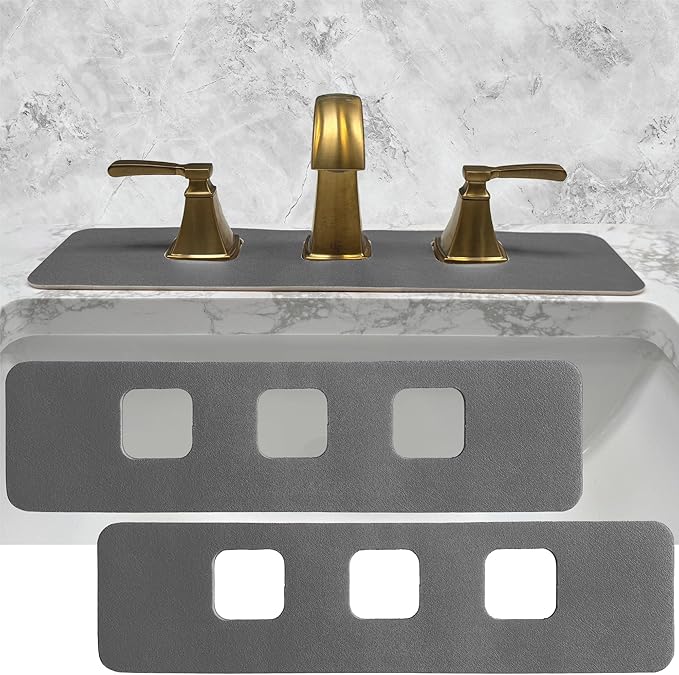 Faucet Mat Bathroom Sink 3-square-hole : AHA HOMEWARE Diatomite Rubber Bathroom by AHAHOMEWARE