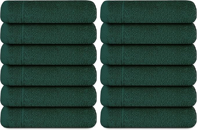 Tens Towels Pack of 12 Washcloths, 12 x 12 Inches, Lighter Weight, Quick to Dry - Image 9