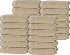 Tens Towels Pack of 24 Washcloths, 12 x 12 Inches, Lighter Weight, Quick to Dry by TensTowels