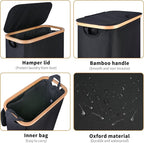 60L Slim Laundry Hamper, Narrow Laundry Basket - Image 2