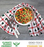 Urban Villa Christmas Kitchen Towels Christmas Tree Print Premium Quality 100% - Image 2